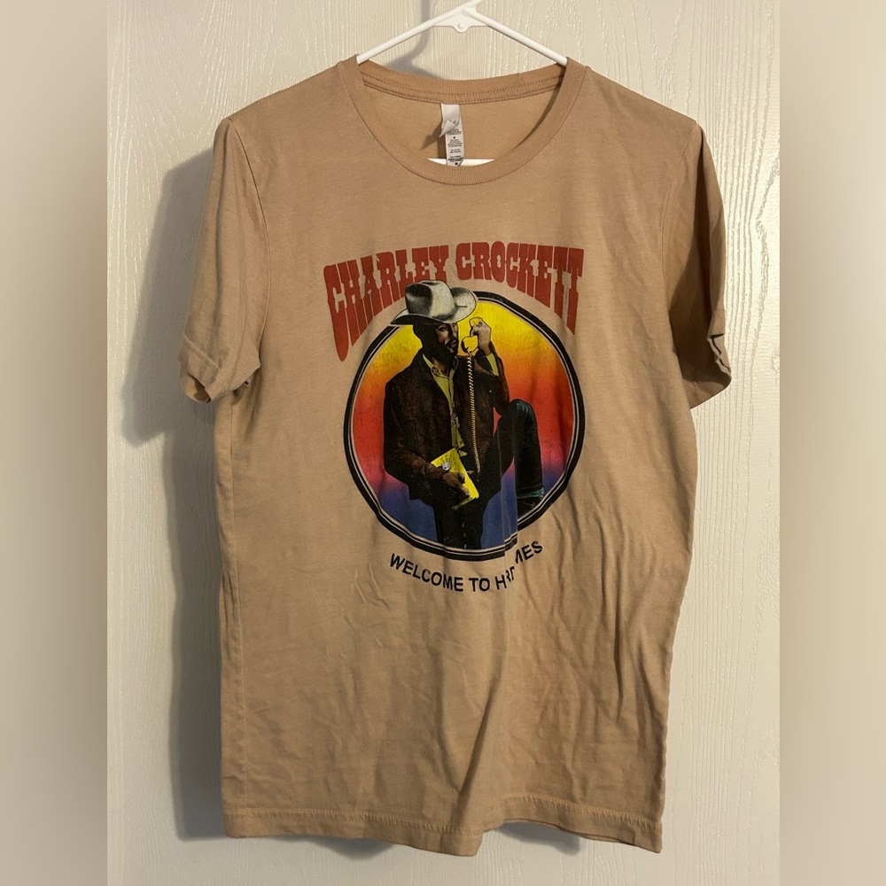 Charley Crockett | Tan Graphic T-Shirt | Size Medium